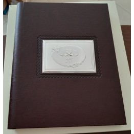 Album grande in argento e pelle per anniverasario
